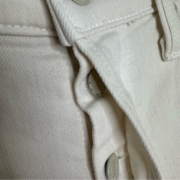 MOTHER Denim Tomcat Ankle White Cream Puffs High Rise Straight Stretch Size 28 - Picture 6 of 13